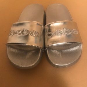 BEBE Silver Slides 7
